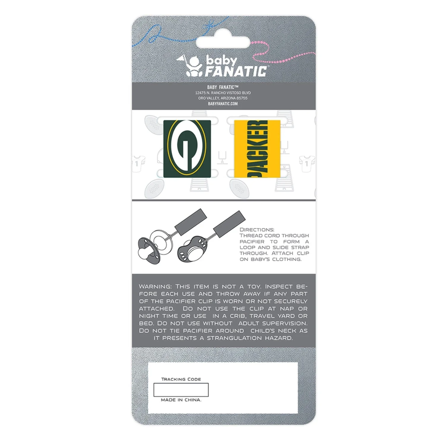 Green Bay Packers - Pacifier Clip 2-Pack - Image 3