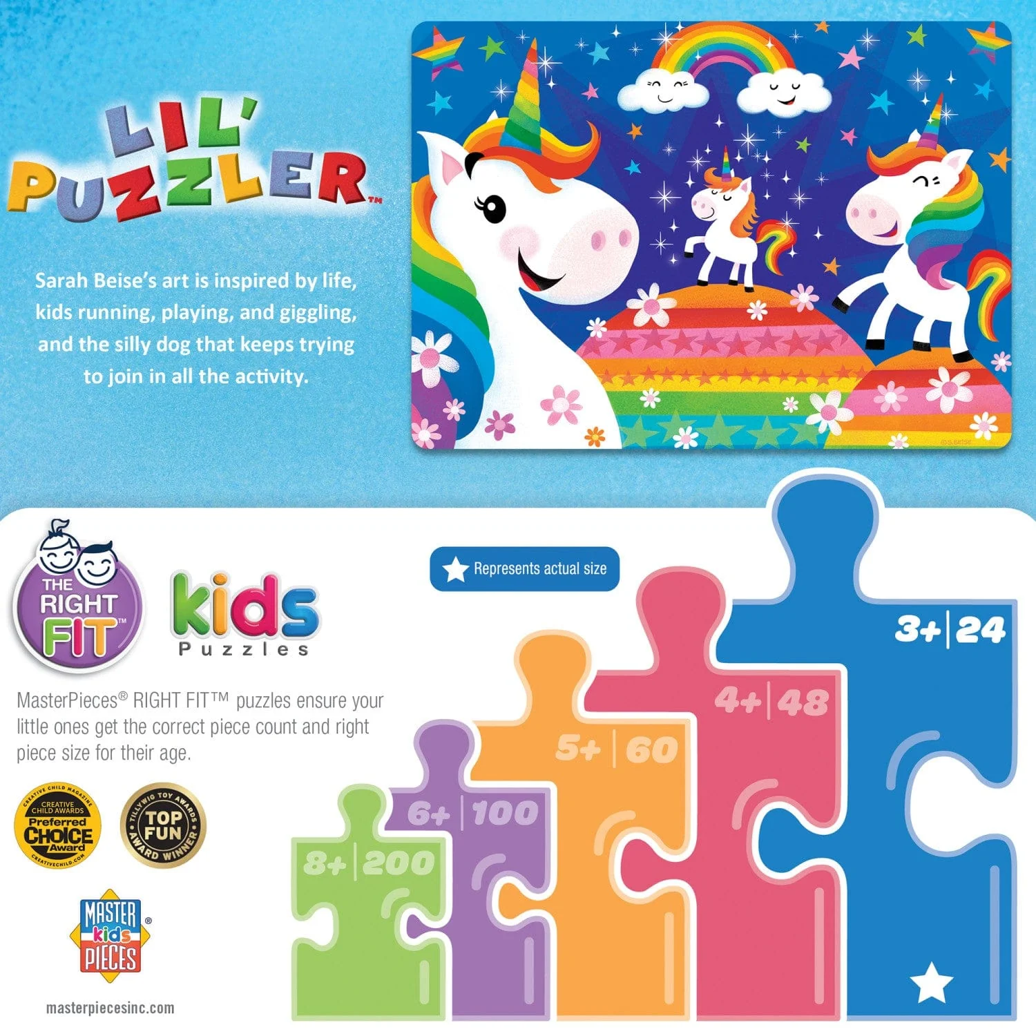 Lil Puzzler - Rainbow Unicorns 24 Piece Jigsaw Puzzle - Image 3
