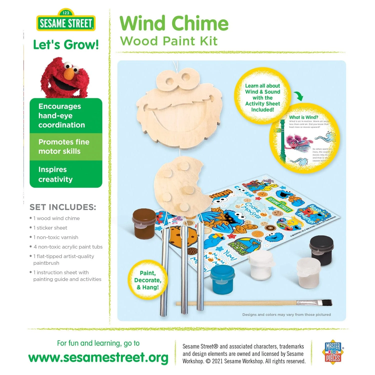 Sesame Street - Cookie Monster Wood Craft & Paint Kit - Image 3
